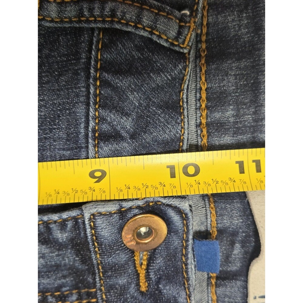 !it Womens Tiffany Denim Blue Skinny Ankle Jeans Raw Hem Size 10 Stretch - Picture 8 of 8